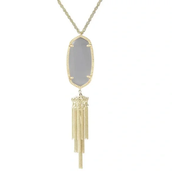 KENDRA SCOTT • Gold Rayne Cat’s Eye Tassel Necklace - Picture 1 of 4